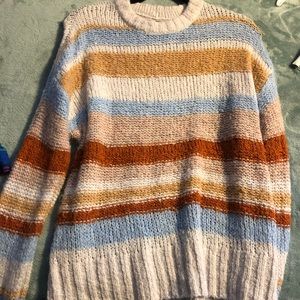 Multi colored striped sweater